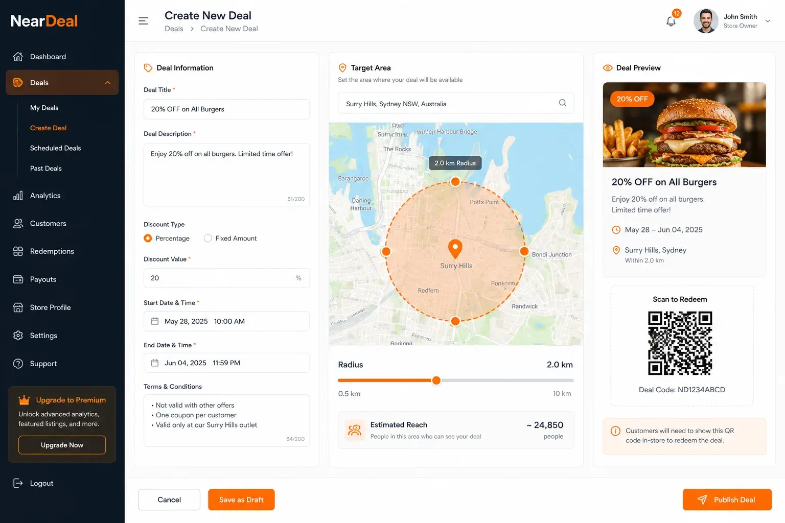NearDeal — Real-Time Geofenced Deals Marketplace for Local Retail